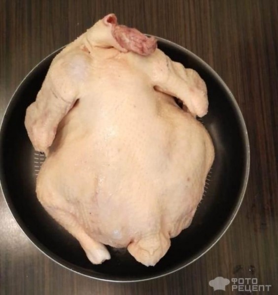 Рецепт: Запеченая курица - С яблоками