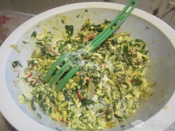 Рецепт: Салат с языком - + рецепт домашнего майонеза
