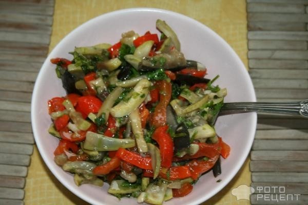 Рецепт: Теплый гарнир-салат из овощей - "воспоминания об осени"