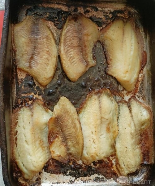 Рецепт: Филе тилапии запеченное - с растопленным сливочным маслом и лимонным соком