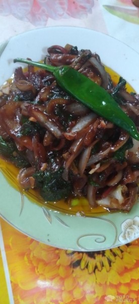Рецепт: Салат из ботвы свеклы по-корейски - "Ките ипи ча"