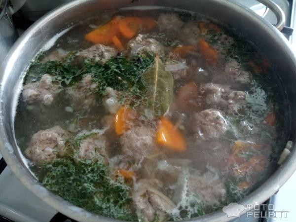 Рецепт: Суп с фрикадельками - Быстро, просто и вкусно.