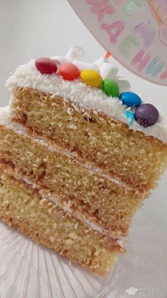 Рецепт: Торт на день рождения девочке "Радуга" - Торт для девочки 2 годика, сливочный крем, торт на день рождения своими руками, без мастики.
