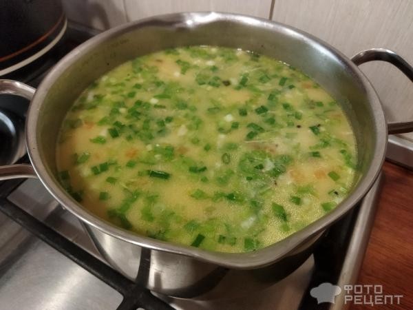 Рецепт: Куриный суп с плавленными сырками - с кукскусом и кукурузой