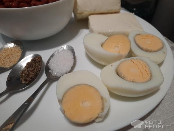 Рецепт: Паштет из фасоли - С яйцом.