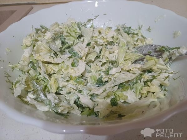 Рецепт: Салат из весенних овощей - Самый доступный.