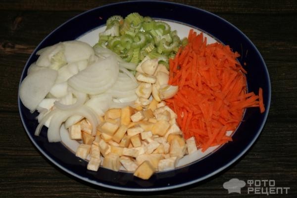 Рецепт: Постная гречка с овощами - с репой